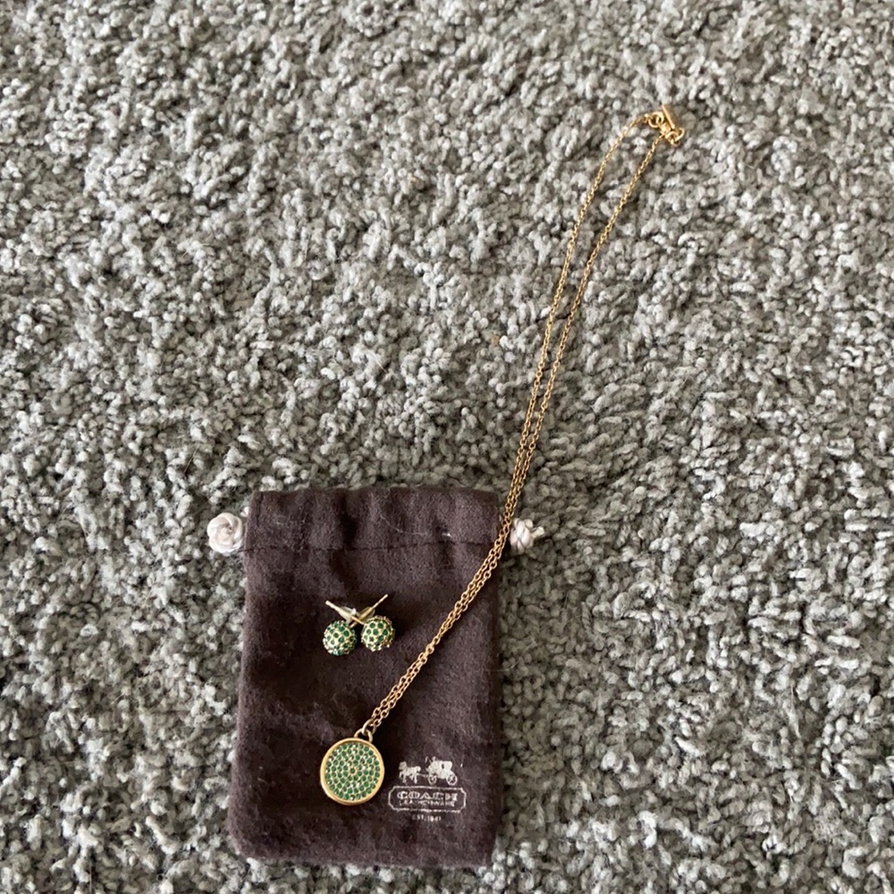Coach Necklace and Earrings